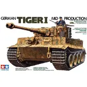 Tamiya Modelbouwpakket Militaire voertuigen - 35194 German SdKfz.181 Tiger I Mid.Prod. with 1 Figure Plastic - 1:35 - Modelbouw