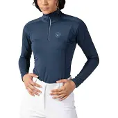 Rossignol - Dames thermokleding - W Classique 1/2 Zip Dark Navy voor Dames - Maat M - Marine blauw