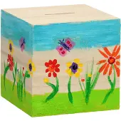 Gerkimex Houten spaarpot met naam| dieren | Leeuw | kraamcadeau | kinderverjaardag| gepersonaliseerd | hout | zwanger