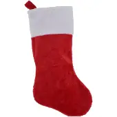 B2X Kerstsok Pluche Rood, 43cm