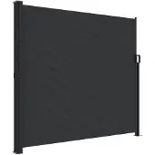 vidaXL Windscherm uittrekbaar 180x500 cm zwart