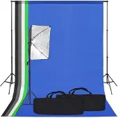 vidaXL Fotostudioset met softboxlamp en achtergrond
