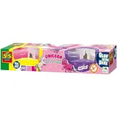 SES Creative - Unicorn Klei - 4x90g - Vegan en Glutenvrij - Herbruikbaar - Uitwasbaar (4 stuks)