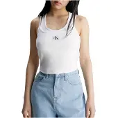 Calvin Klein Jeans Luxe geribbelde top voor dames van Calvin Klein