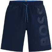 BOSS Heren Orka marine zwempak (L), Strandkleding, Gerecycled polyester, Duurzaam, Marineblauw 50509127