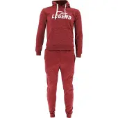 Legend Sports Joggingpak met Hoodie Kids/Volwassenen Rood SlimFit Polyester