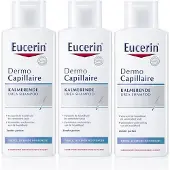 Eucerin DermoCapillaire Kalmerende Urea Milde Shampoo - Verzacht de hoofdhuid - Verminderd jeukerig gevoel - Ongeparfumeerd - 3x250ml