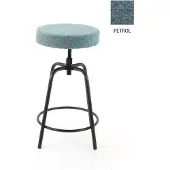 Workliving Barkruk Laag Rond - Society Boucle Mustard