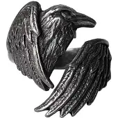 Alchemy Gothic - Gothic Ring - Made of the Night Ring - voor Vrouwen - zwart - Maat L-XL