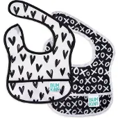 BUMKINS - Starter Bib | Baby Slab (2 stuks) - XOXO & Hearts (3-9 maanden)
