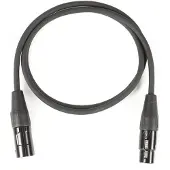 LightmaXX Ultra Series 3-Pin DMX Cable 1m (Black) - DMX-kabel