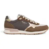 Pepe Jeans Sneakers laag 'BRIT MIXT W' lichtbeige / bruin / goud / grijs / wit