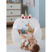 Vertbaudet Eenhoornschuim fauteuil, aanpasbaar wit