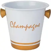 COSY&TRENDY Champagne ijsemmer - wit/goud - Ø 20 cm