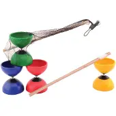 Johntoy Diabolo Gekleurd met Houten Stokjes