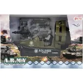 Toi-Toys Militaire Speelset Motorboot Bruin