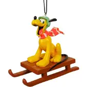 Disney 3D Ornament Pluto Sled 11x5x10 cm kerstornament