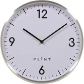 OEM Retro wandklok, 30 cm diameter, geborsteld staal