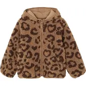Vertbaudet Vest met luipaardprint en capuchon van sherpa meisje bruin, bedrukt