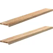 vidaXL Vensterbanken 2 st onbehandeld 160x20x2 cm massief eikenhout