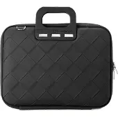 Bombata Intrecciato 13 / 14 inch Laptoptas Unisex - Vlechtpatroon - Zwart