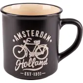Matix Mok Amsterdam Holland - 300 ml - Keramiek - Crème/zwart - Per Stuk