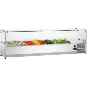 Bartscher Opzetkoelvitrine GL3-1501 - 5x 1/3 GN + 1x 1/2 GN - 1500x395x459mm