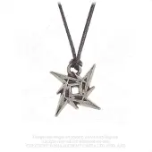 Metallica Halsketting - Ninja Logo - voor Mannen - zilverkleurig - Maat Standard