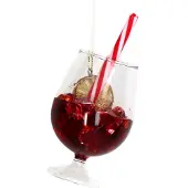 HD Collection Ornament kerstbal Cocktail Zoet Glas Rood 11.5 cm