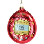 HD Collection Ornament kerstbal Tamagotchi Glas Rood 11.6 cm