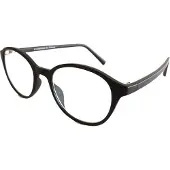 Fangle Biobased leesbril rond zwart +3.0
