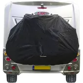Ds Covers STAR Fietsdragerhoes Camper – Met Gevarenbordhouder – Waterdicht – UV-bestendig – Voor Fietsen op Fietsendrager Camper / Caravan – Zwart
