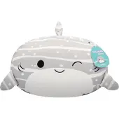 Squishmallows - Sachie - grey striped Whale Shark 30 cm pluche