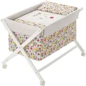 Interbaby wieg Beer junior 90 x 72 cm hout/katoen wit