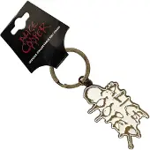 Alice Cooper - Dripping Logo Sleutelhanger - Wit/Goudkleurig