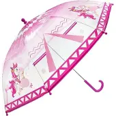 Perletti Roze / transparatante Eenhorn koepelparaplu