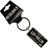 Rock Off Nickelback - License Plate Sleutelhanger - Zwart