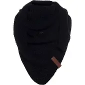 Knit Factory Coco Omslagdoek/Sjaal Junior - Zwart - 140x60 cm