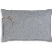 Knit Factory Imre Sierkussen - Rechthoekig kussen - Kussen woonkamer - Bank kussen - Decoratie kussen - Licht Grijs - 60x40 cm - Kussenhoes inclusief kussenvulling