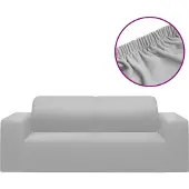 vidaXL Tweezitsbankhoes stretch polyester jersey grijs