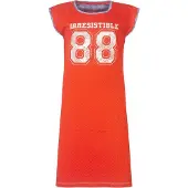 Irresistible Dames Nachthemd - 100% Katoen - Oranje - Maat XL