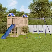 vidaXL Speelhuis massief grenenhout