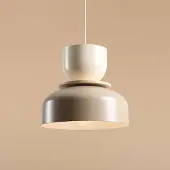 Aldex Hanglamp Uto, dimbaar, crème / amber, Woon-/ Eetkamer, metaal, Modern, hanglamp
