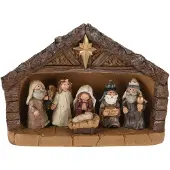 Nampook Nativity 18 cm 7Pcs Brown/Purpl kerst
