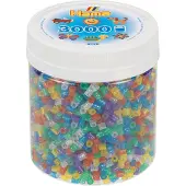 Hama strijkkralen glittermix pot - 3000 stuks creatief speelgoed.