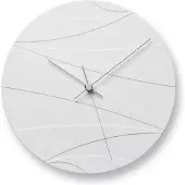 Lemnos Ceramic Clouded Moon Wandklok Wit