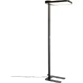 QAZQA Daglicht vloerlamp zwart vierkant incl. LED en dimmer - Guzo