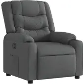 vidaXL Fauteuil verstelbaar stof donkergrijs