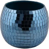 Present Time Bloempot Mirror Globe - Blauw - Ø18cm - Scandinavisch