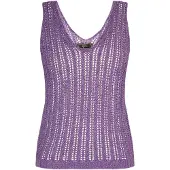 Faina Gebreide top lavendel